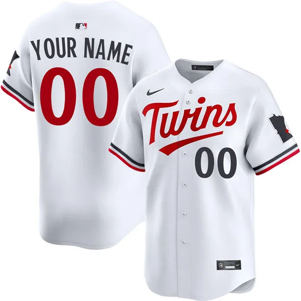 Minnesota Twins Custom Nike Home White Limited Jersey