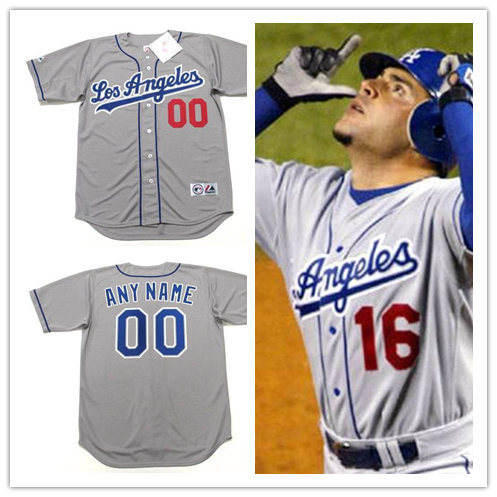 Mens Los Angeles Dodgers Custom Chris Taylor Julio Urias Walker Buehler Justin Turner 2002 Grey Cooperstown Throwback Jersey