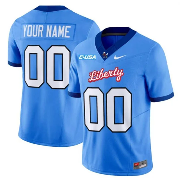 Liberty Flames Custom Nike 2025 Blue College Football Jersey