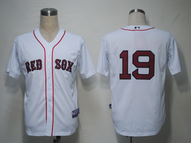 Men's Boston Red Sox #19 Koji Uehara White Cool Base Baseball Jersey