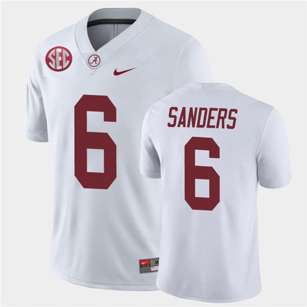 Mens Alabama Crimson Tide #6 Trey Sanders Nike White Football Jersey