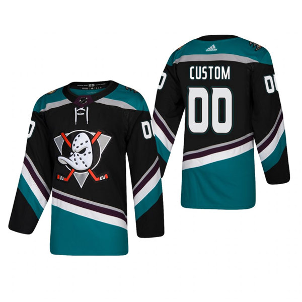 Men's Anaheim Ducks Custom Adidas 2019 Alternate Black Bargain Jersey
