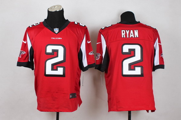 Men's Atlanta Falcons #2 Matt Ryan Red Nike Elite Jersey