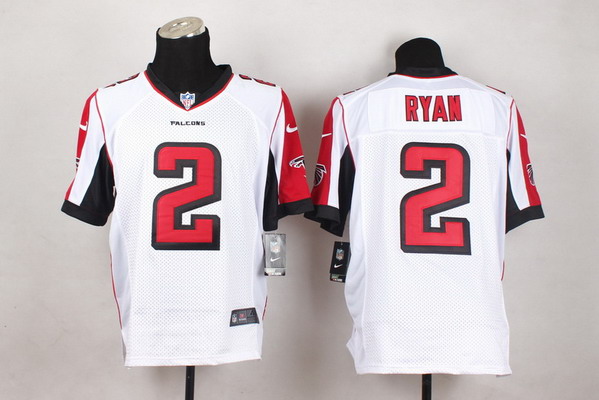 Men's Atlanta Falcons #2 Matt Ryan White Nike Elite Jersey