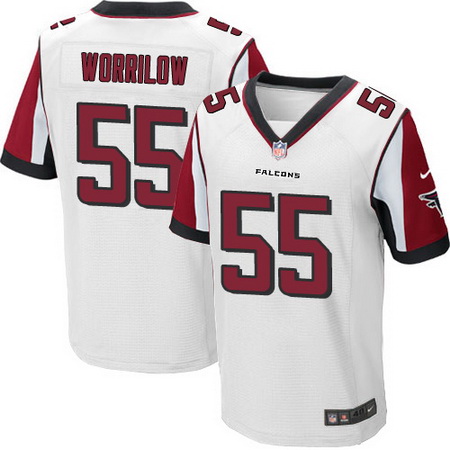 Men's Atlanta Falcons #55 Paul Worrilow White Road NFL Nike Elite Jersey