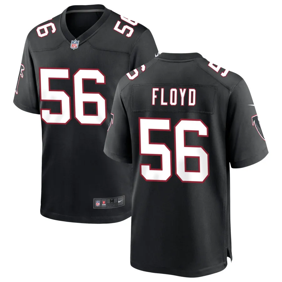 Men's Atlanta Falcons #56 Leonard Floyd Nike Black Throwback Limited Jersey