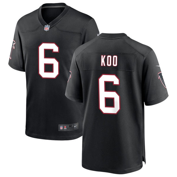 Men's Atlanta Falcons #6 Younghoe Koo Nike Black Retro Jersey