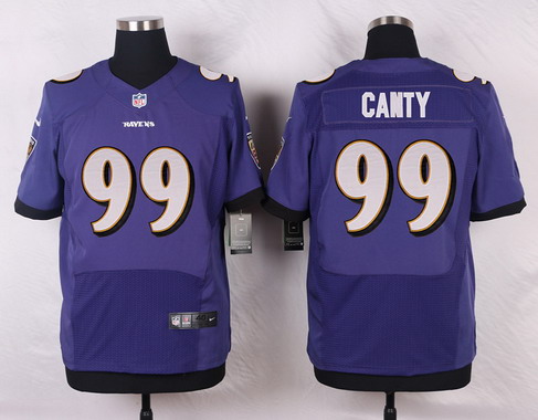 Men's Baltimore Ravens #99 Chris Canty Purple Nik Elite Jersey
