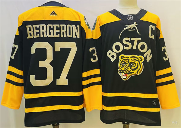 Men's Boston Bruin #37 Patrice Bergeron 2023 Winter Classic Player Jersey Black