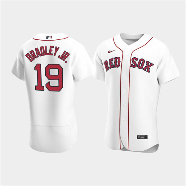 Mens Boston Red Sox #19 Jackie Bradley Jr. Nike White Home with Name Cool Base Jersey
