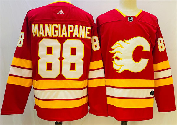 Men's Calgary Flames #88 Andrew Mangiapane adidas Red Alternate Jersey