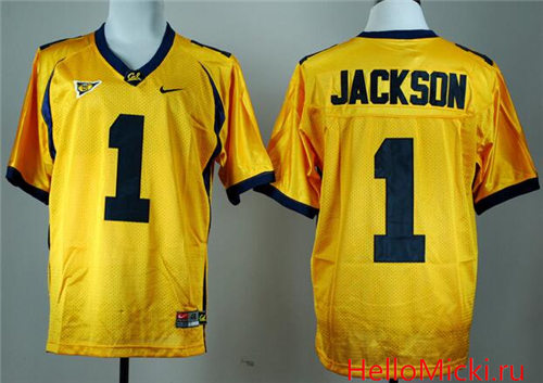 Men's California Golden Bears #1 DeSean Jackson Yellow Stitched College Football Nike NCAA Jersey