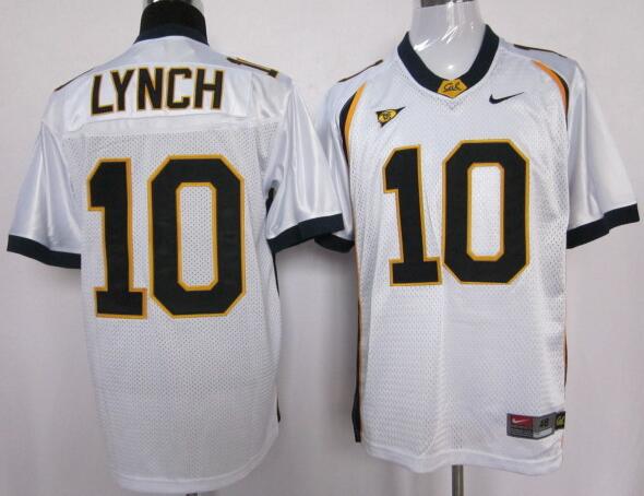 Men's California Golden Bears #10 Marshawn Lynch White Stitched College Football Nike NCAA Jersey