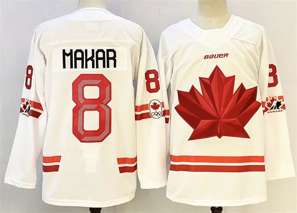 Men's Canada #8 Cale Makar 2026 Canada Olympic Hockey White