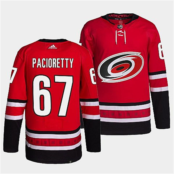 Men's Carolina Hurricanes #67 Max Pacioretty Adidas Home Red Primegreen Player Jersey