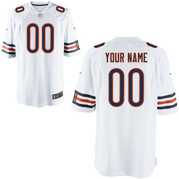 Mens Nike Chicago Bears Customized White Limited Jersey