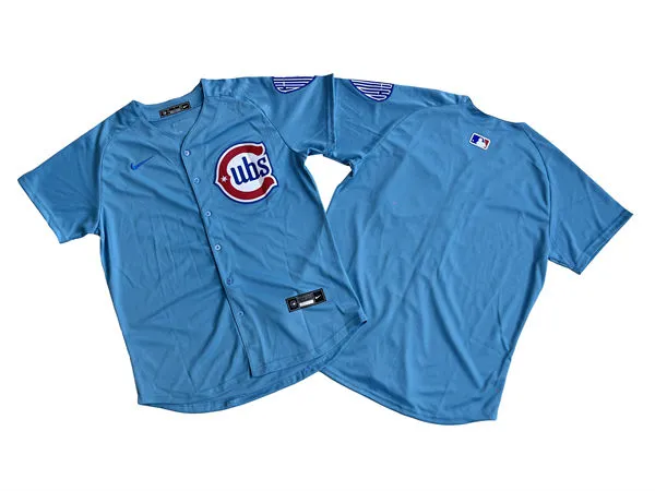 Mens Chicago Cubs Blank Nike Blue Alternate Limited Jersey