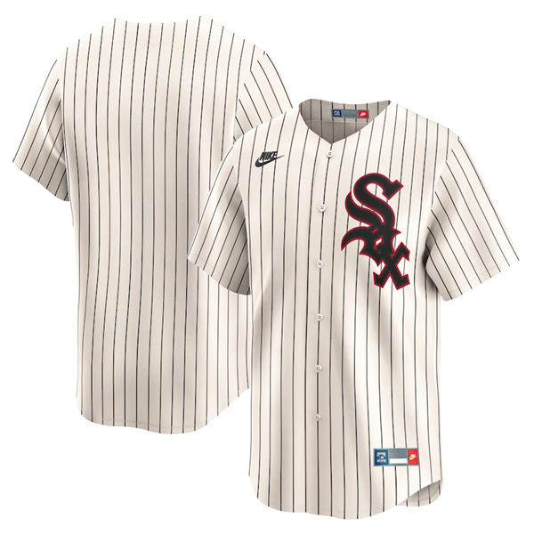 Mens Youth Chicago White Sox Custom Nike Cream Cooperstown Collection Limited Jersey