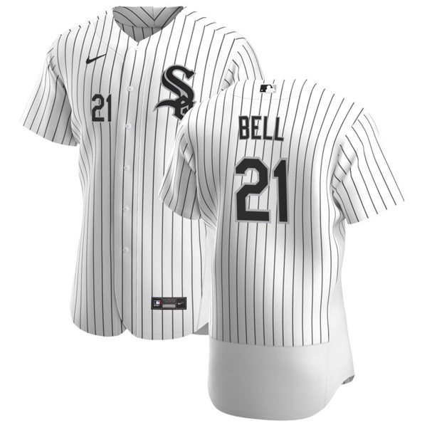 Men's Chicago White Sox Retired Player #21 George Bell Nike White Home Flex Base Jersey