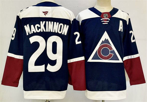 Youth Colorado Avalanche #29 Nathan MacKinnon Navy Alternate Player Jersey