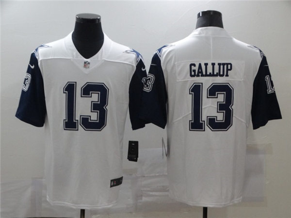 Men's Dallas Cowboys #13 Michael Gallup Nike White Color Rush Legend Player Jersey