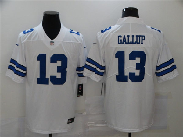 Men's Dallas Cowboys #13 Michael Gallup Nike White Vapor Untouchable Limited Jersey