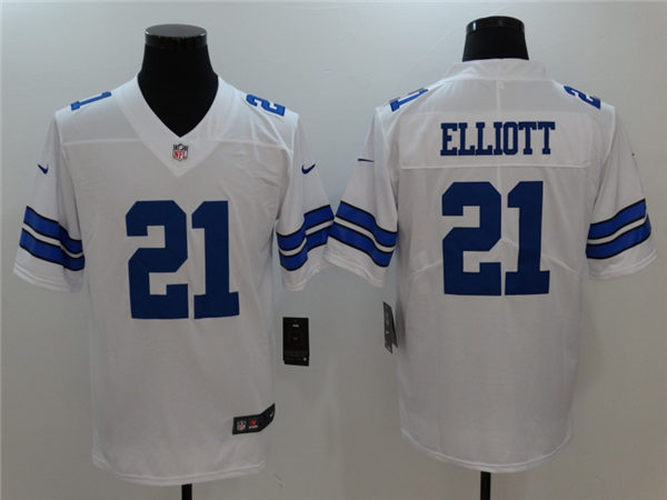 Men's Dallas Cowboys #21 Ezekiel Elliott Nike White Vapor Untouchable Limited Jersey