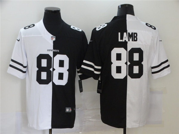 Mens Dallas Cowboys #88 CeeDee Lamb Nike White Navy Split Two-Tone Jersey