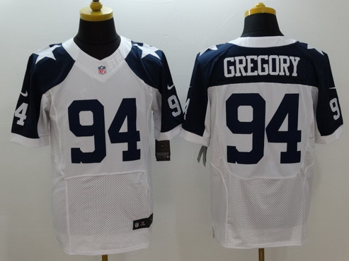 Men's Dallas Cowboys #94 Randy Gregory White Thanksgiving Alternate NFL Nike Elite Jersey