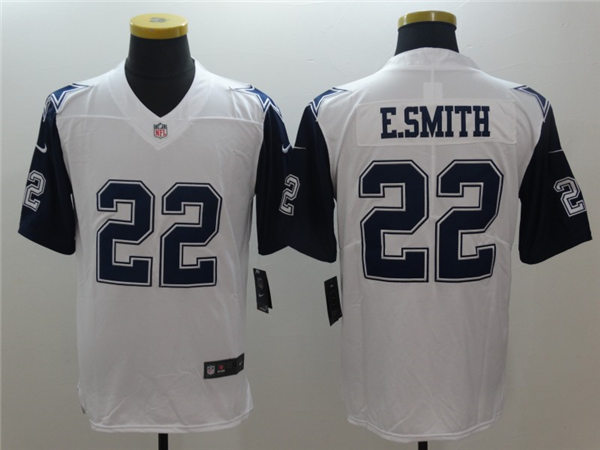 Men's Dallas Cowboys Retired Player #22 Emmitt Smith Nike White Color Rush Legend Player Jersey