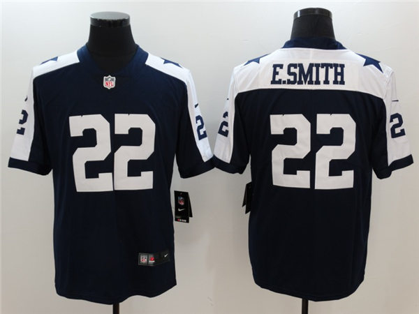 Men's Dallas Cowboys Retired Player #22 Emmitt Smith Nike Navy Alternate Vapor Limited Jersey