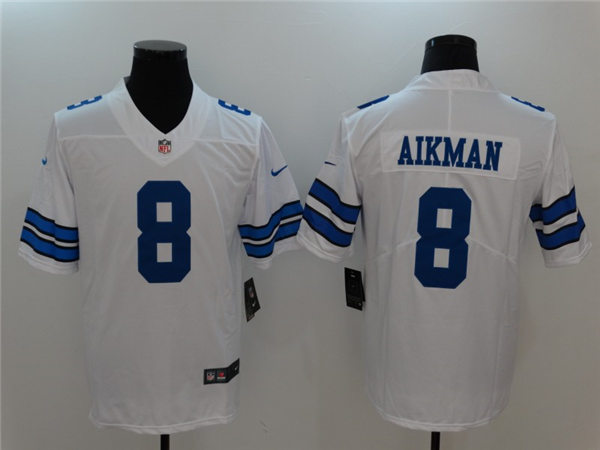 Men's Dallas Cowboys Retired Player #8 Troy Aikman Nike White Vapor Untouchable Limited Jersey
