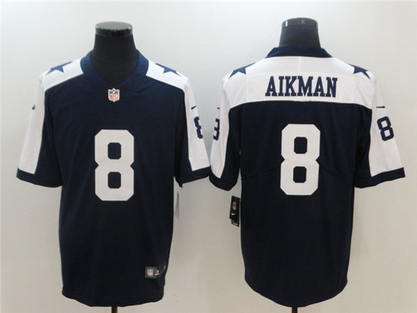Men's Dallas Cowboys Retired Player #8 Troy Aikman Nike Navy Alternate Vapor Limited Jersey