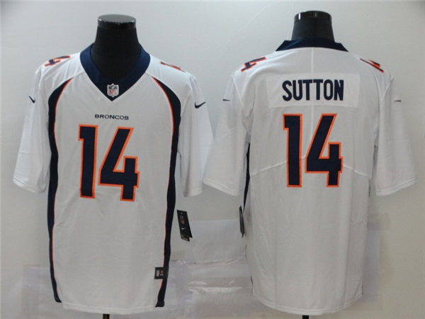 Men's Denver Broncos #14 Courtland Sutton White Nike NFL Vapor Untouchable Limited Jersey