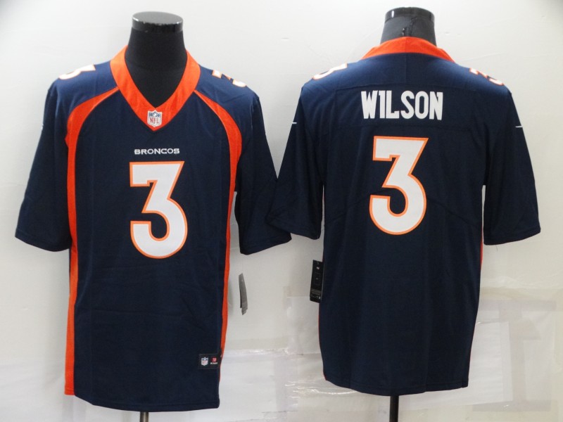 Men's Denver Broncos #3 Russell Wilson Nike Navy Vapor Untouchable Limited Jersey