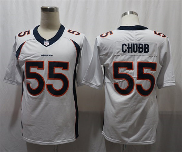 Men's Denver Broncos #55 Bradley Chubb White Nike NFL Vapor Untouchable Limited Jersey