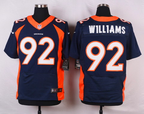 Men's Nik Elite Jesey Denver Broncos #92 Sylvester Williams Blue