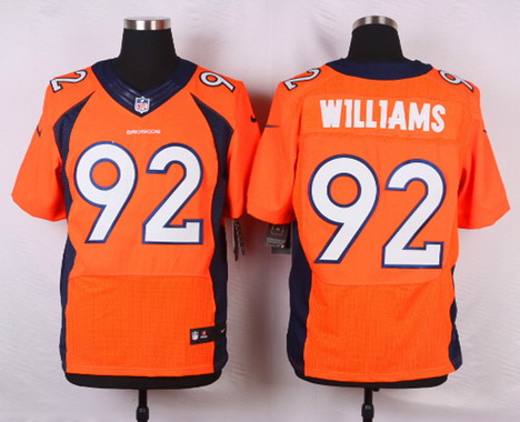Men's Nik Elite Jesey Denver Broncos #92 Sylvester Williams Orange