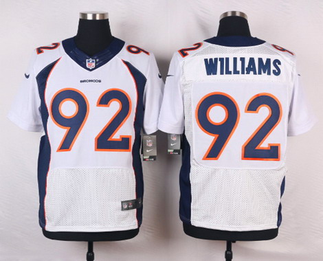 Men's Nik Elite Jesey Denver Broncos #92 Sylvester Williams White