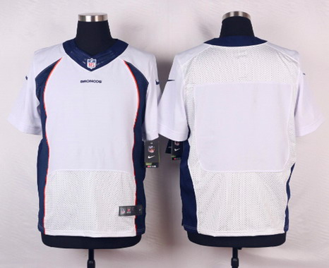 Men's Nik Elite Jersey Denver Broncos Blank White