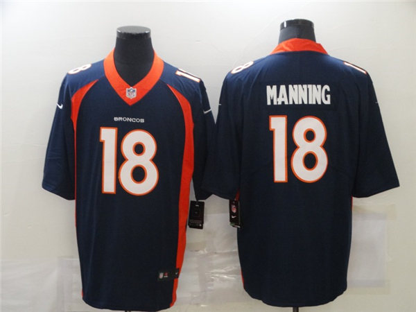Men's Denver Broncos #18 Peyton Manning Navy Nike NFL Vapor Untouchable Limited Jersey