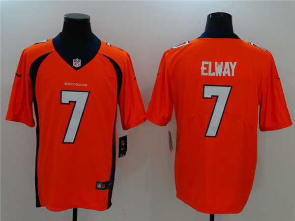 Men's Denver Broncos Retired Player #7 John Elway Orange Nike NFL Vapor Untouchable Limited Jersey