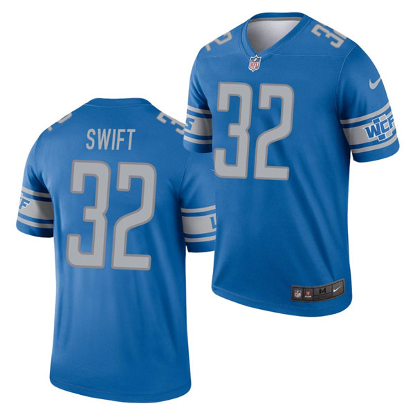 Men's Detroit Lions #32 D'Andre Swift Nike Blue Vapor Untouchable Limited Jersey