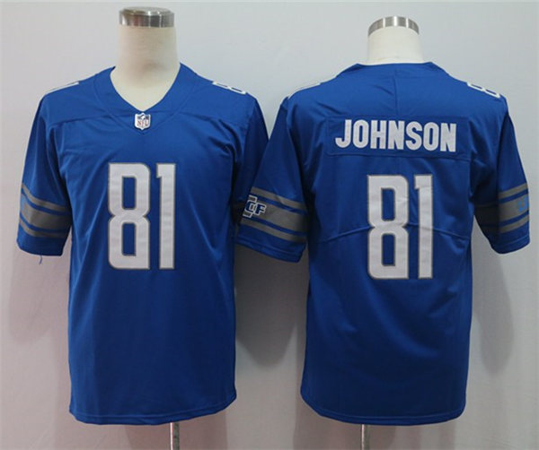 Nike Detroit Lions #81 Calvin Johnson Nike Blue Vapor Untouchable Limited Jersey
