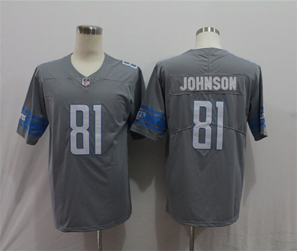 Women's Detroit Lions #81 Calvin Johnson Nike Steel Color Rush Limited Player Jersey