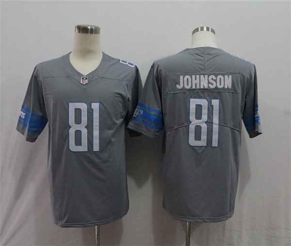 Youth Detroit Lions #81 Calvin Johnson Nike Steel Color Rush Limited Player Jersey