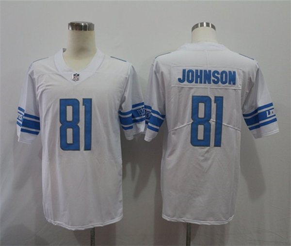 Nike Detroit Lions #81 Calvin Johnson White Game Kids Jersey