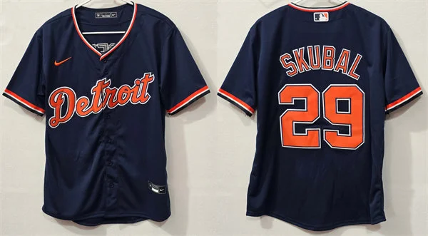Men's Detroit Tigers #29 Tarik Skubal Nike 2026 Navy Alternate Limited Jersey