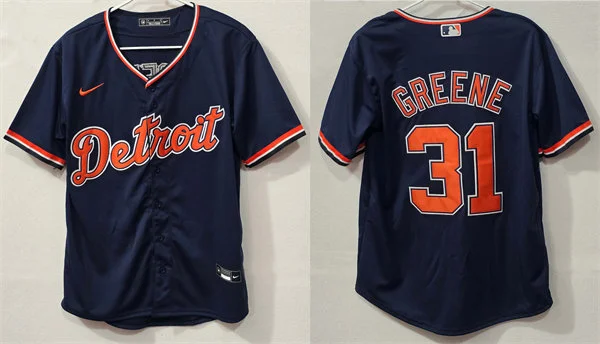 Men's Detroit Tigers #31 Riley Greene Nike 2026 Navy Alternate Limited Jersey