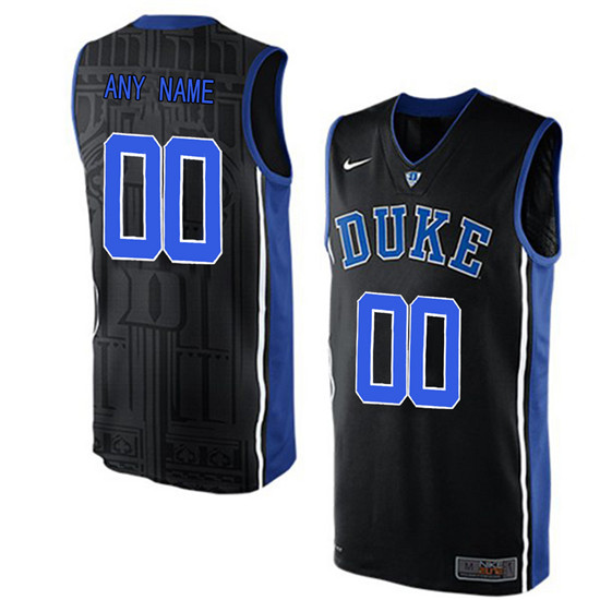 Men's Duke Blue Devils 2017 Black V Neck Custom College Basketball Authentic Jersey -Any Name Any Number